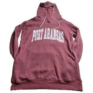 Tee‎ Max Port Aransas, TX Pink Hooded Sweatshirt Women's Large Texas Beach